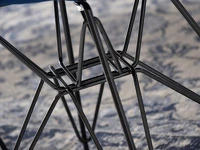 Krzesło MPC ROD TAP GRANATOWY WELUR + CZARNY - metalowa podstawa