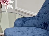 Krzesło MIO RING GRANATOWE WELUR CHROM - wyjątkowa tkanina
