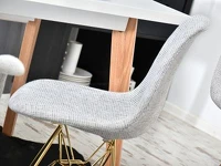 Designerskie krzesło tapicerowane MPC ROD TAP szaro-złote - profil siedziska