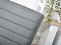 Fotel biurowy ze skóry ekologicznej CRUZ szary - przeszwana ekoskóra