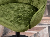 Krzesło fotelowe MIO RING ZIELONY WELUR - CZARNA NOGA - charakterystyczne detale